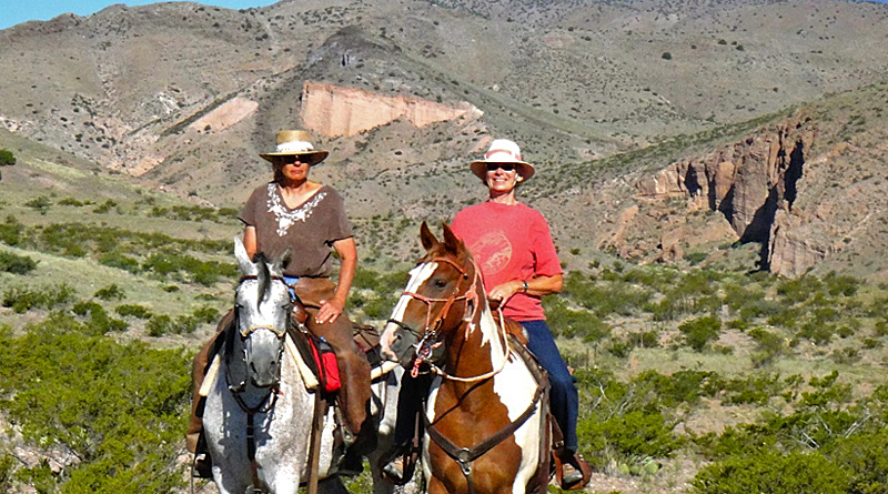 Corrals with mountain views